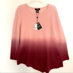 Lord & Taylor 100% Cashmere Asymmetrical Tunic 1X